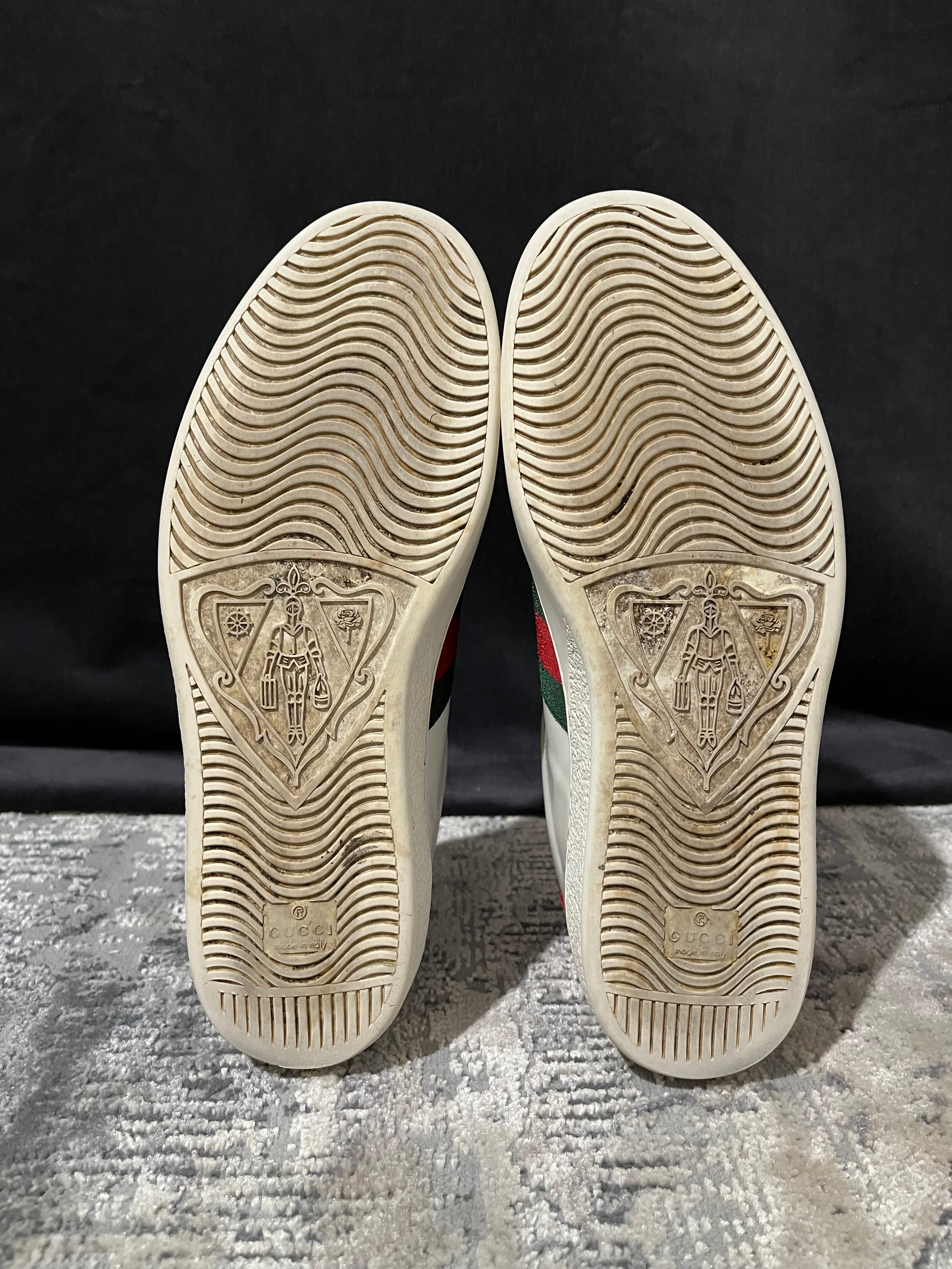 Ace monogram vita läderskor - Storlek 9 (rek. 8,400 kr)