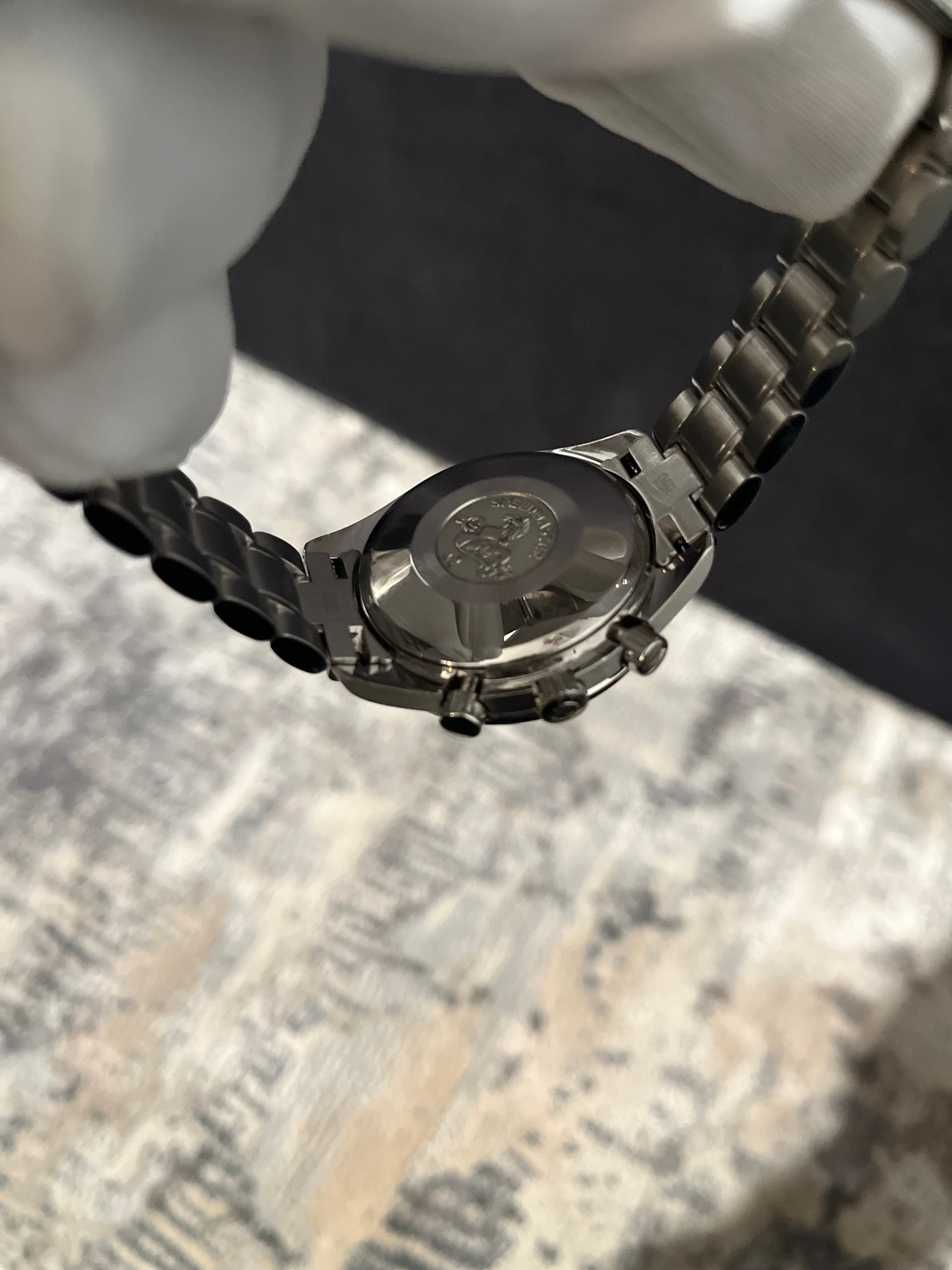Speedmaster automatisk datum ref 3513.50.00 svart urtavla stålklocka - 39 mm (ur produktion)