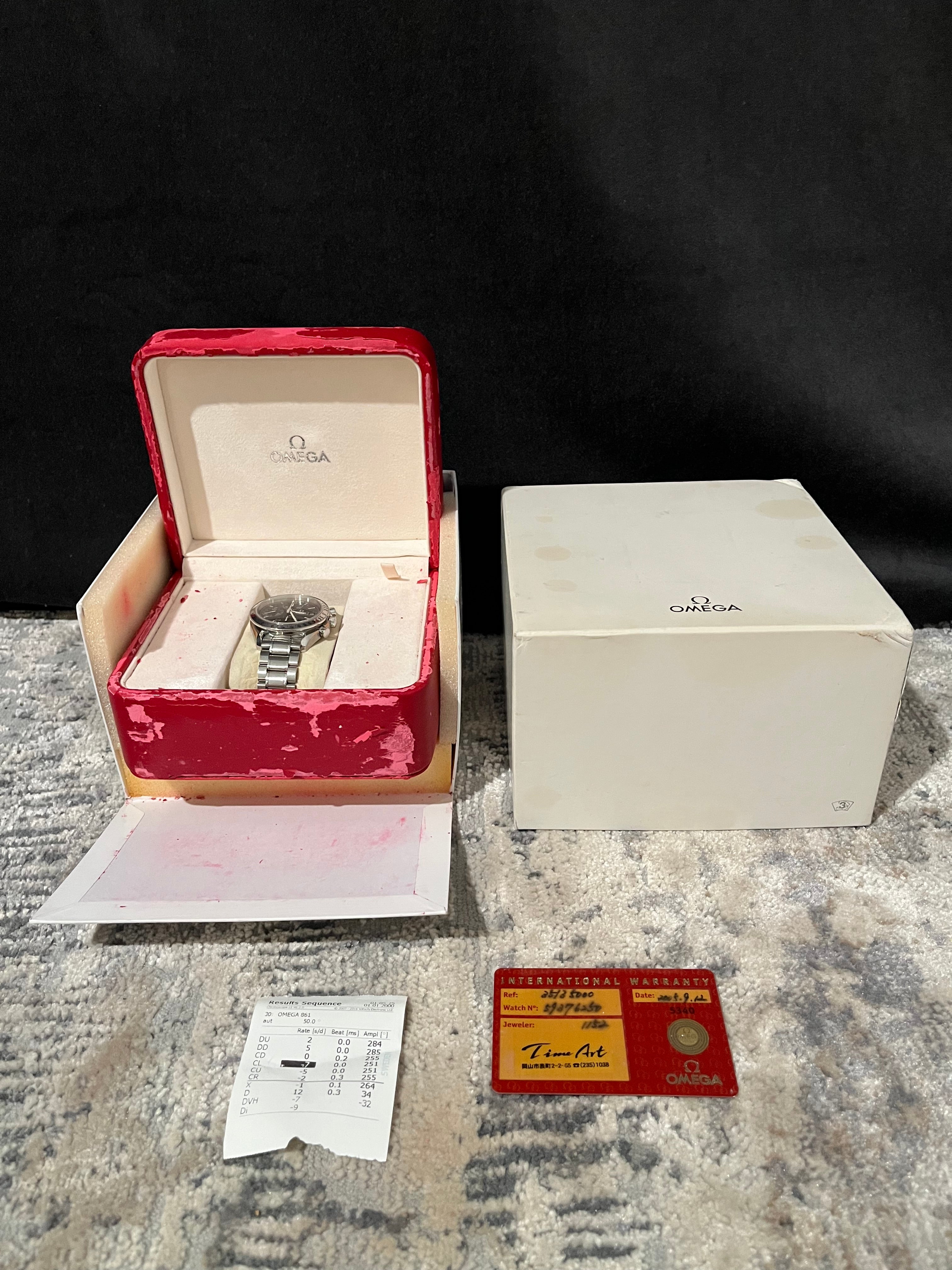 Speedmaster automatisk datum ref 3513.50.00 svart urtavla stålklocka - 39 mm (ur produktion)