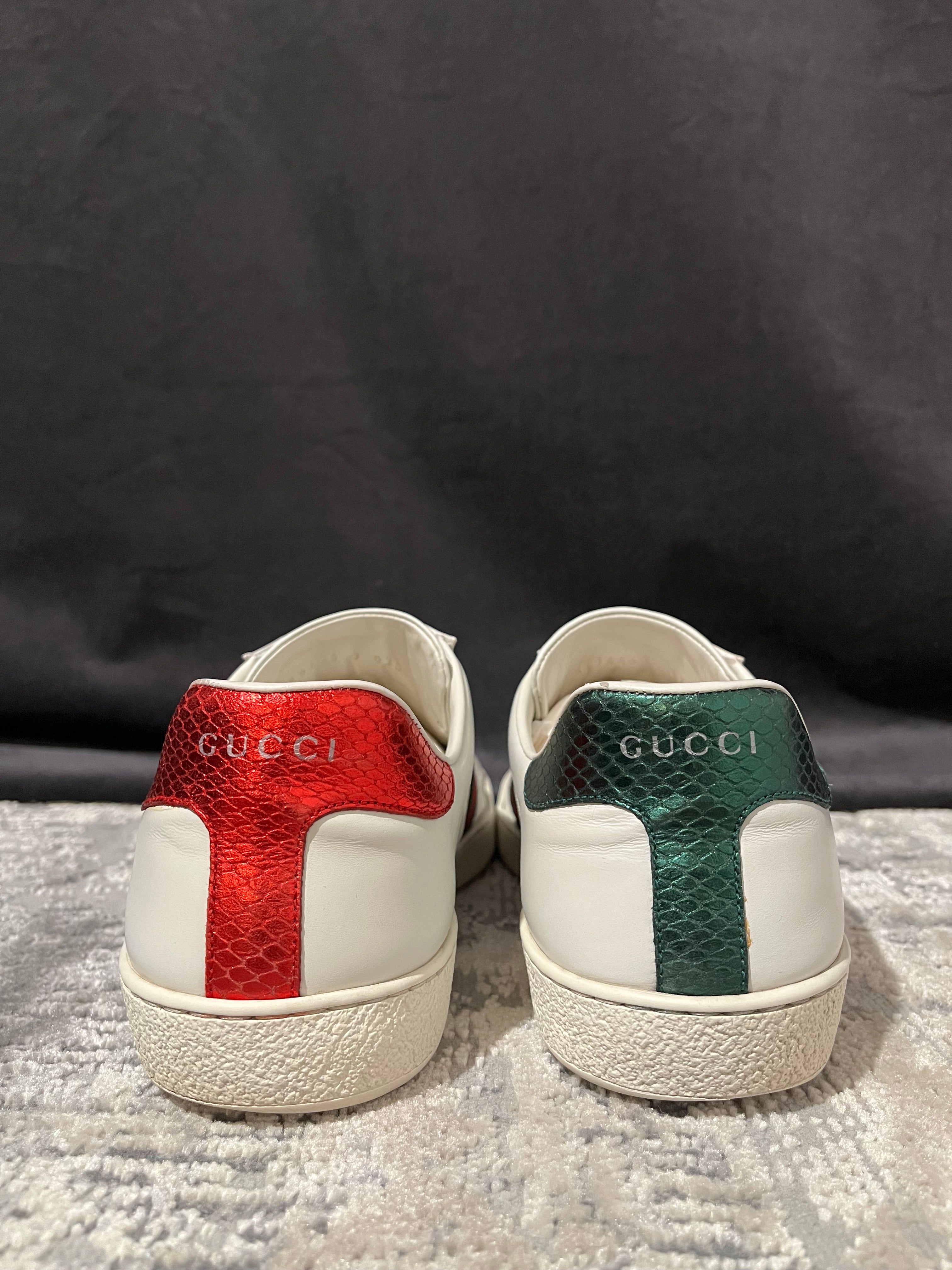 Ace monogram vita läderskor - Storlek 9 (rek. 8,400 kr)