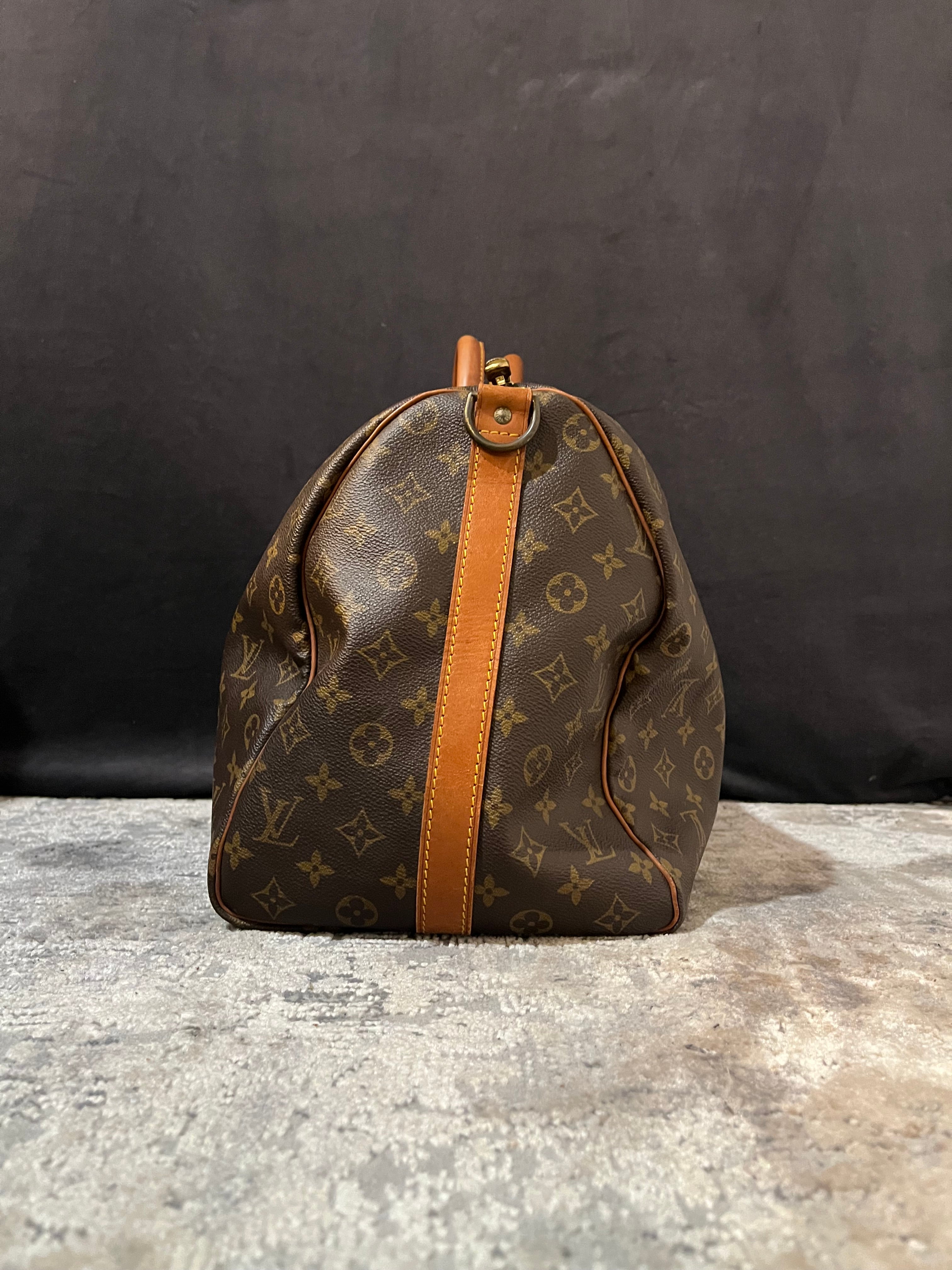 Vintage Keepall Bandouliére 50 monogram brun canvas väska (rek. 26,600 kr)